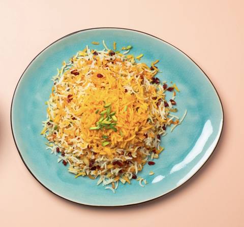 Gheymeh Nesar, Ein Schmorgericht in Tomatensauce mit gelben Linsen.
